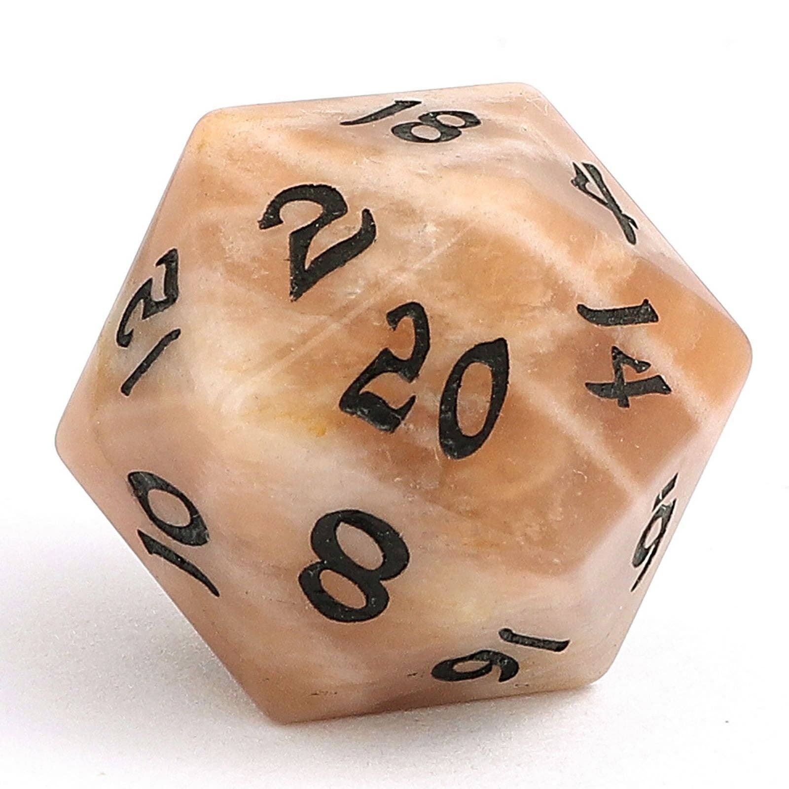 Hymgho Premium Dice - Wholesale Dice - Dragon's Hoard Gemstone Dice - Moonstone2