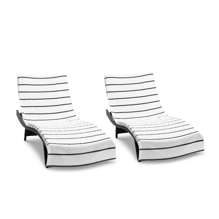 Arkwright Home - Wholesale Beach Towel - 2 Pack of Chaise Lounge Chair Towels, Fitted Pocket38