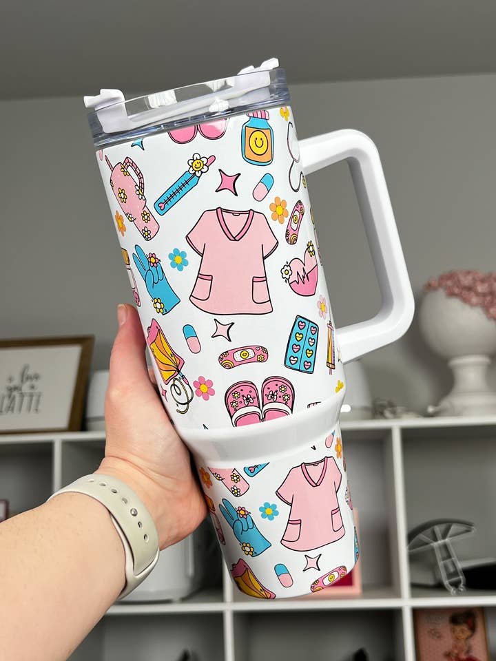 Nurse Life 40oz Tumbler Quencher for wholesale by Selena Marie LLC