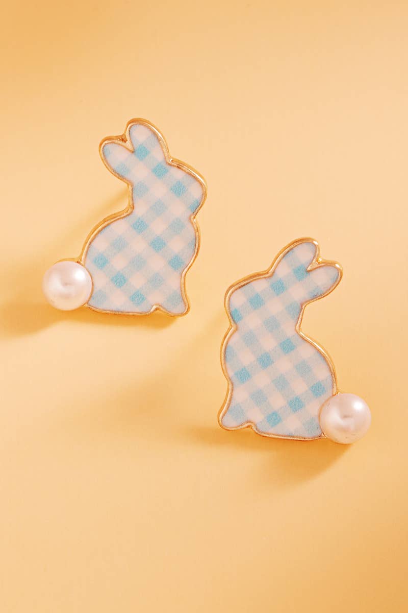 Designature New York - Wholesale Stud/Post Earrings - Easter Bunny Enamel Pattern Titanium Post Earrings13