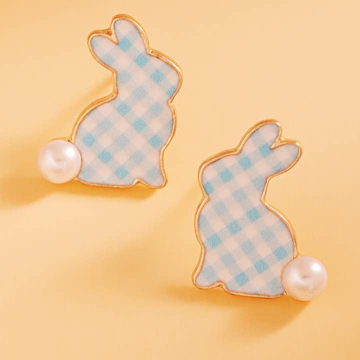 Designature New York - Wholesale Stud/Post Earrings - Easter Bunny Enamel Pattern Titanium Post Earrings13