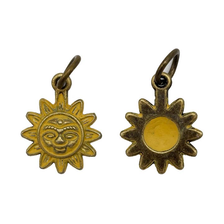 Sun Charm (available with Bracelet or Necklace) for wholesale by Gleeful Peacock