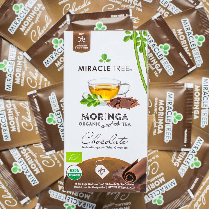 Miracle Tree - Venta al por mayor Bolsitas de té - Té Moringa Orgánico: Chocolate