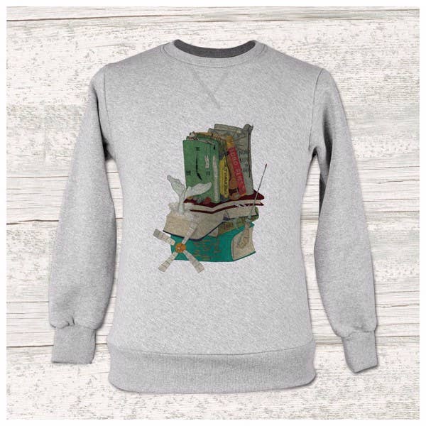 Sweatshirt à col rond My Books pour hommes pour la vente par Collecteeve