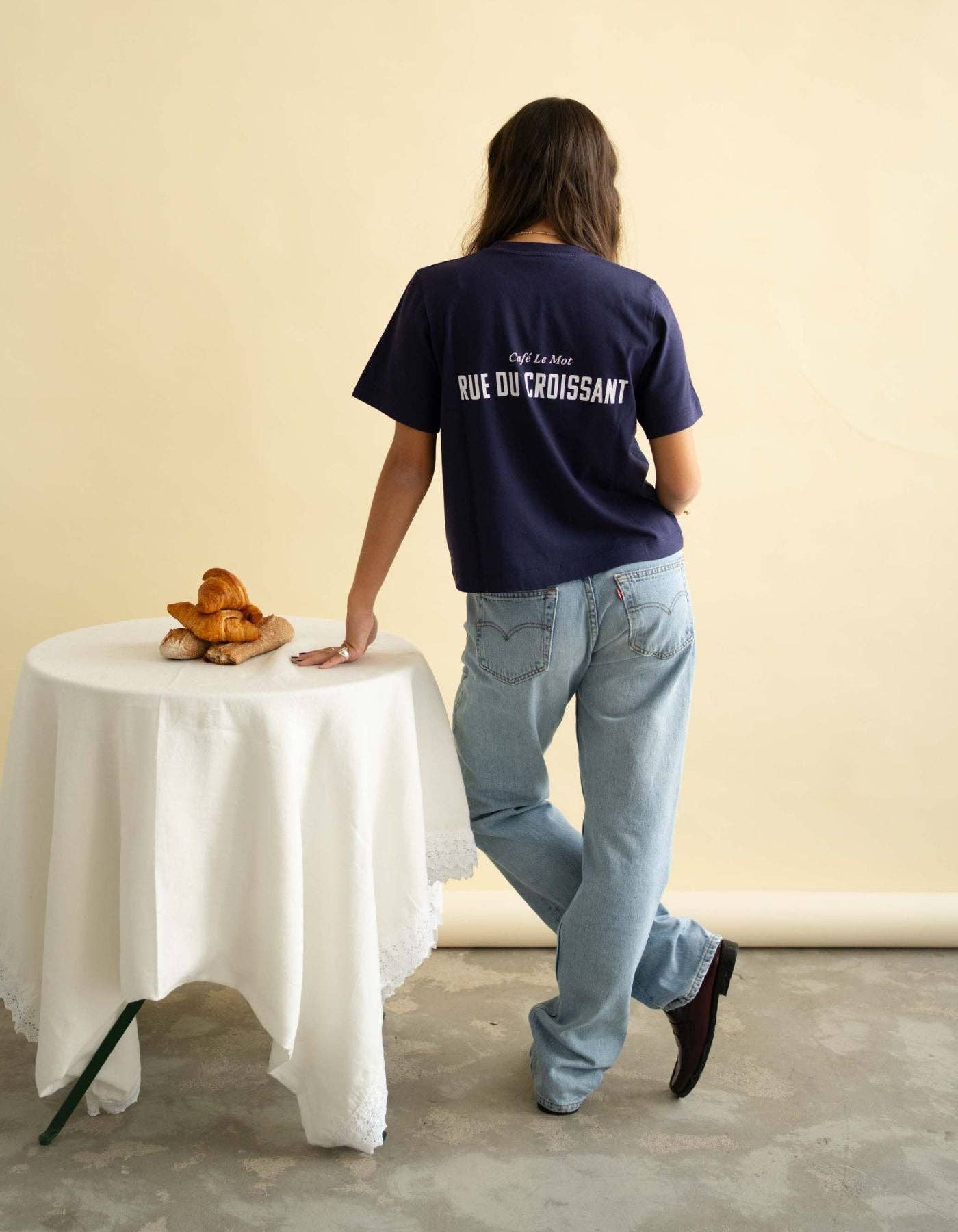 Le Mot - Wholesale Screen Printed T-Shirt - Women's - Croissant Street T-shirt4