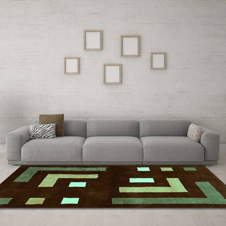 Tappeti moderni turchesi astratti lavabili in lavatrice per la vendita all'ingrosso da parte di Ahgly