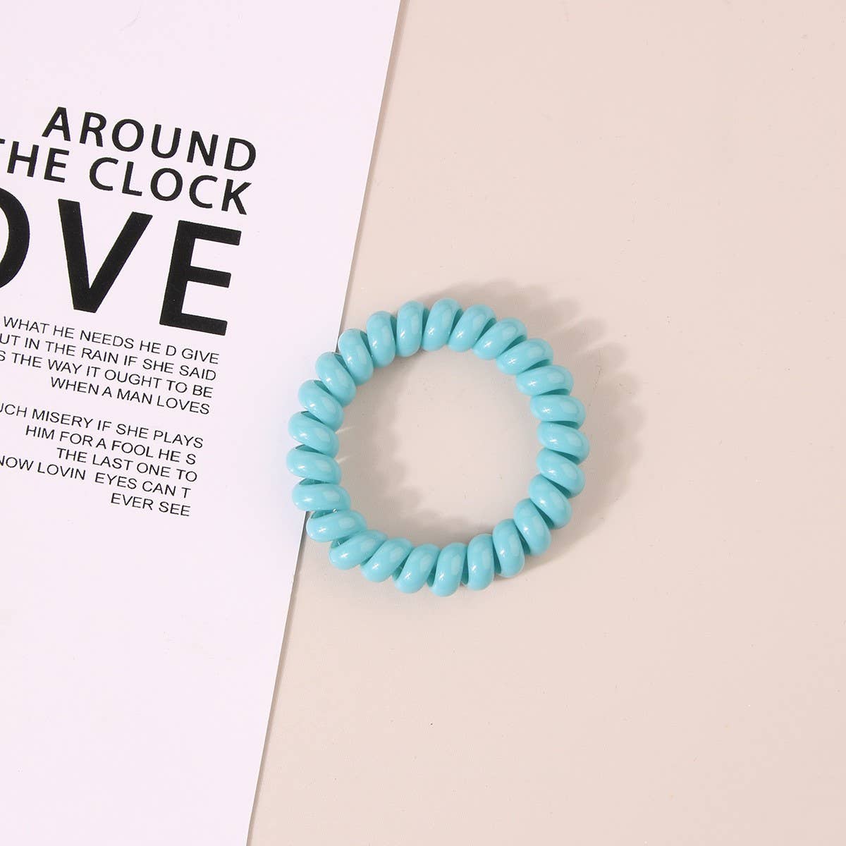 NINEXIS - Wholesale Hair Tie - CWAHA1108_Simple Phone Line Hair Tie  7