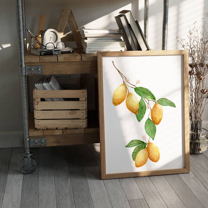 Botanical Lemon Print for wholesale by The Unrefined Crafter