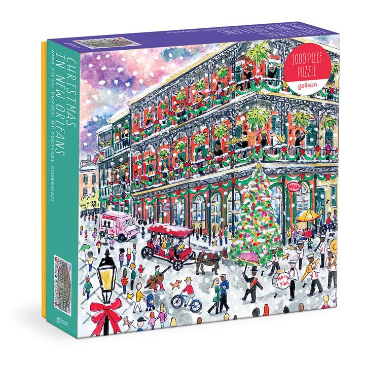 Chronicle Books - Wholesale Puzzle - Adult - Michael Storrings Christmas in New Orleans 1000 Piece Puzzle wit,