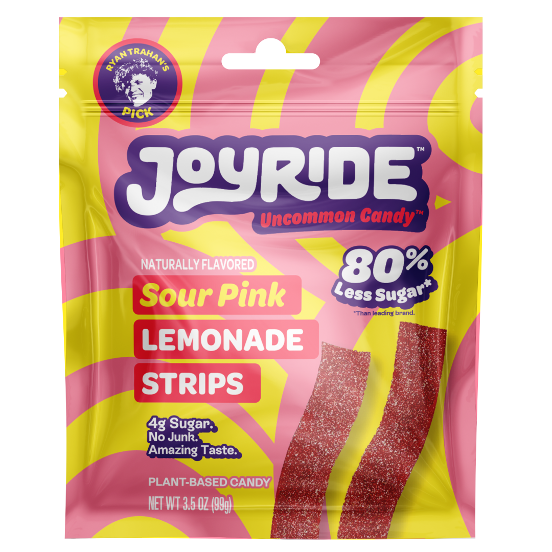 L&F Universal Goods - Wholesale Gummy - Joyride Sour Pink Lemonade Strips - 3.5 Oz - 10PK0
