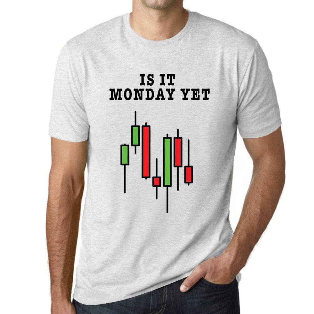 ULTRABASIC - Wholesale Screen Printed T-Shirt - Men's - Men’s Graphic T-Shirt Is It Monday Yet Stock Market Traders Aqua Gift Idea2