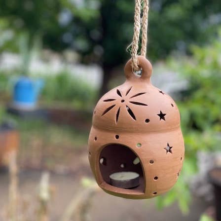 Women of the Cloud Forest - Wholesale Lantern - Pear-shaped Ceramic Lantern