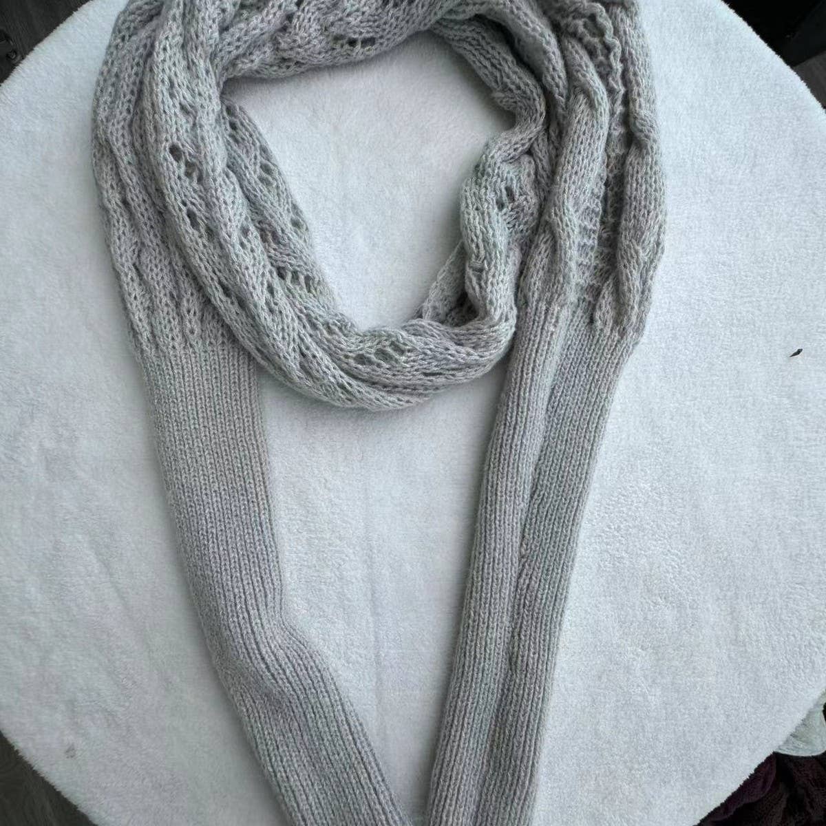 NINEXIS - Vente Écharpe – femme - CWASC1793_ÉCHARPE CREUSE TORSADÉE À COL CHÂLE À MANCHES LONGUES18