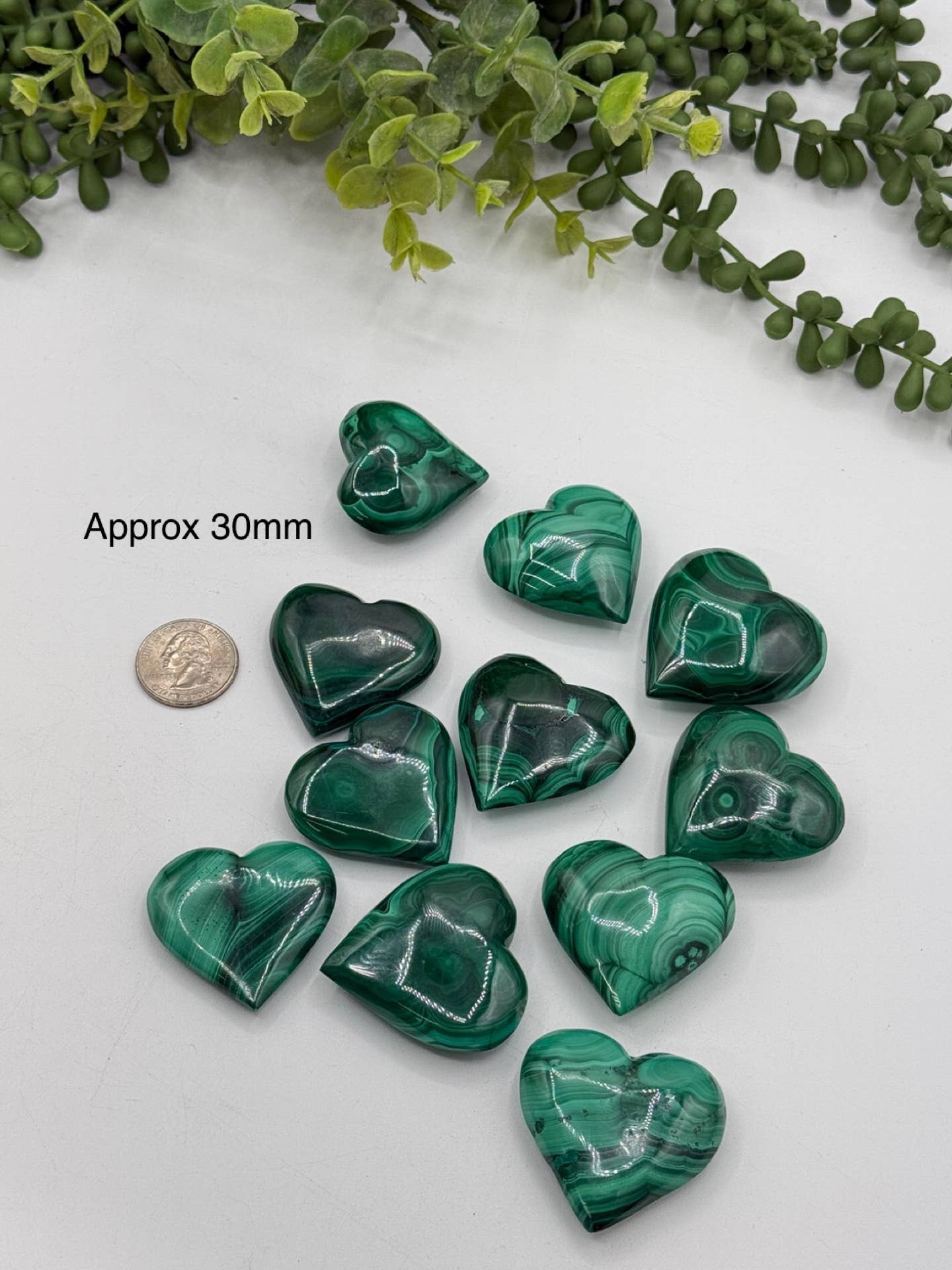 Meraki Gemstones - Wholesale Spiritual Stone/Crystal - Malachite Polished Hearts