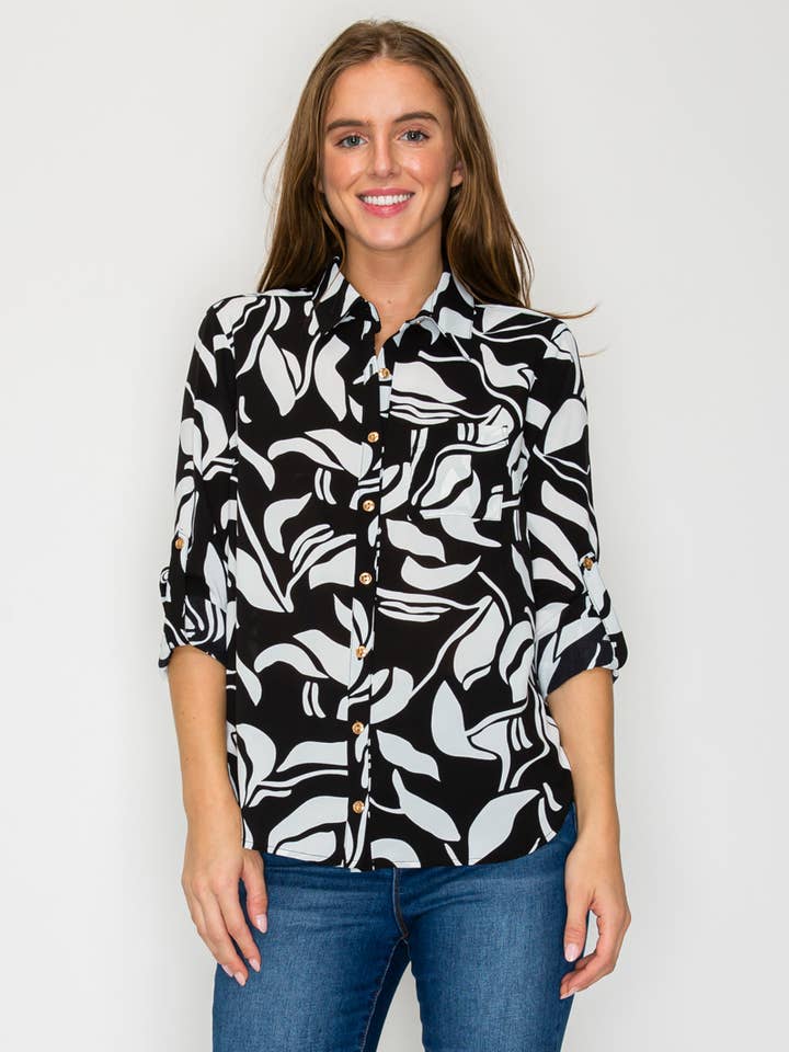 Blouse boutonnée pour la vente par DNA Couture