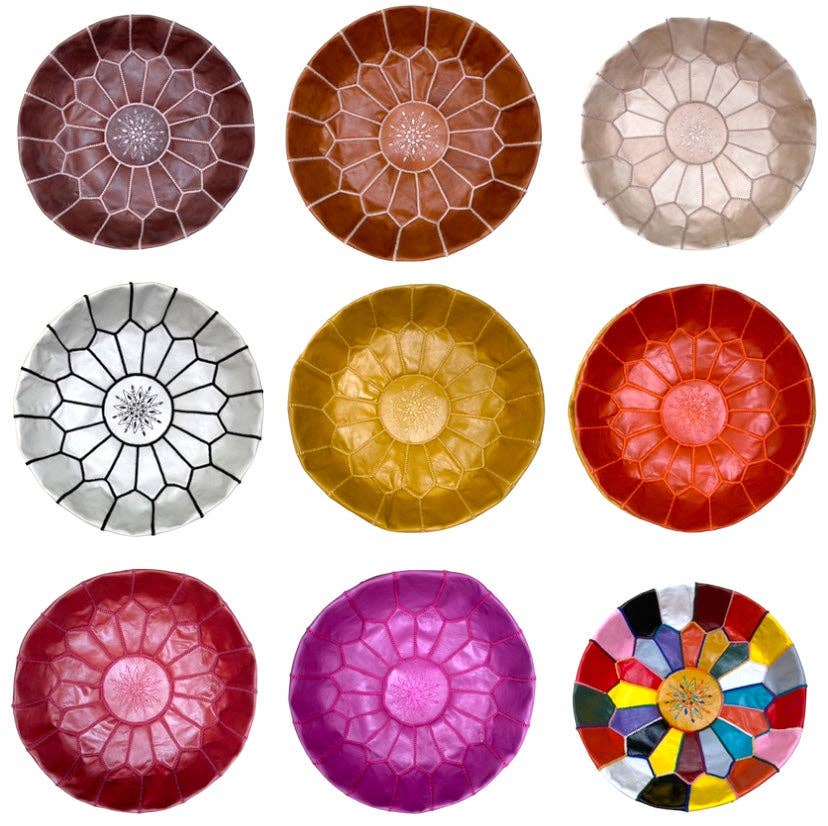 SOUK in the CITY - Wholesale Pouf - Handmade Leather Pouf M4