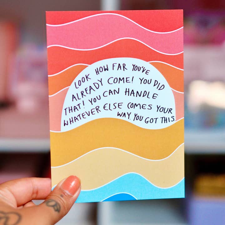 look how far you’ve come - A6 print for wholesale by Keep It Bright