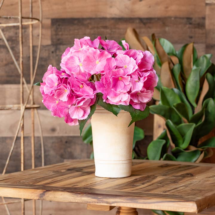 Mills Floral Company - Wholesale Artificial Flowers - Real Touch Hydrangea - 14 Inch - Pink3