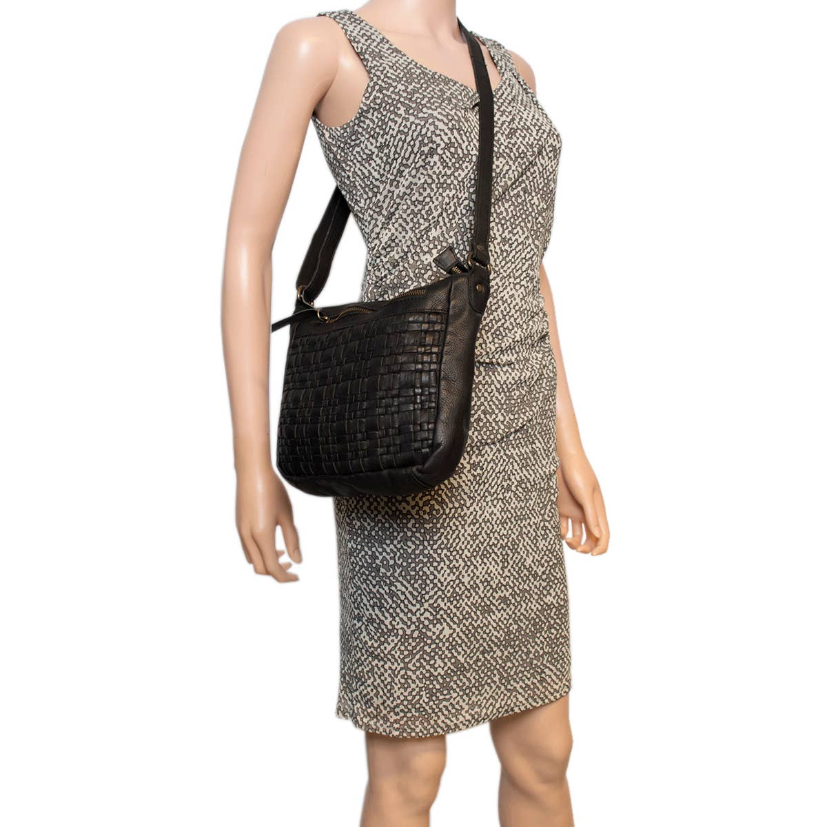 Arrigo - Wholesale Crossbody Bag - Women's - Arrigo Braided Leather Crossbody Shoulder Bag - 4 Colours20