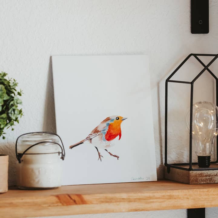 Handpainted Spring Robin Wall Art for wholesale by MJ and Me