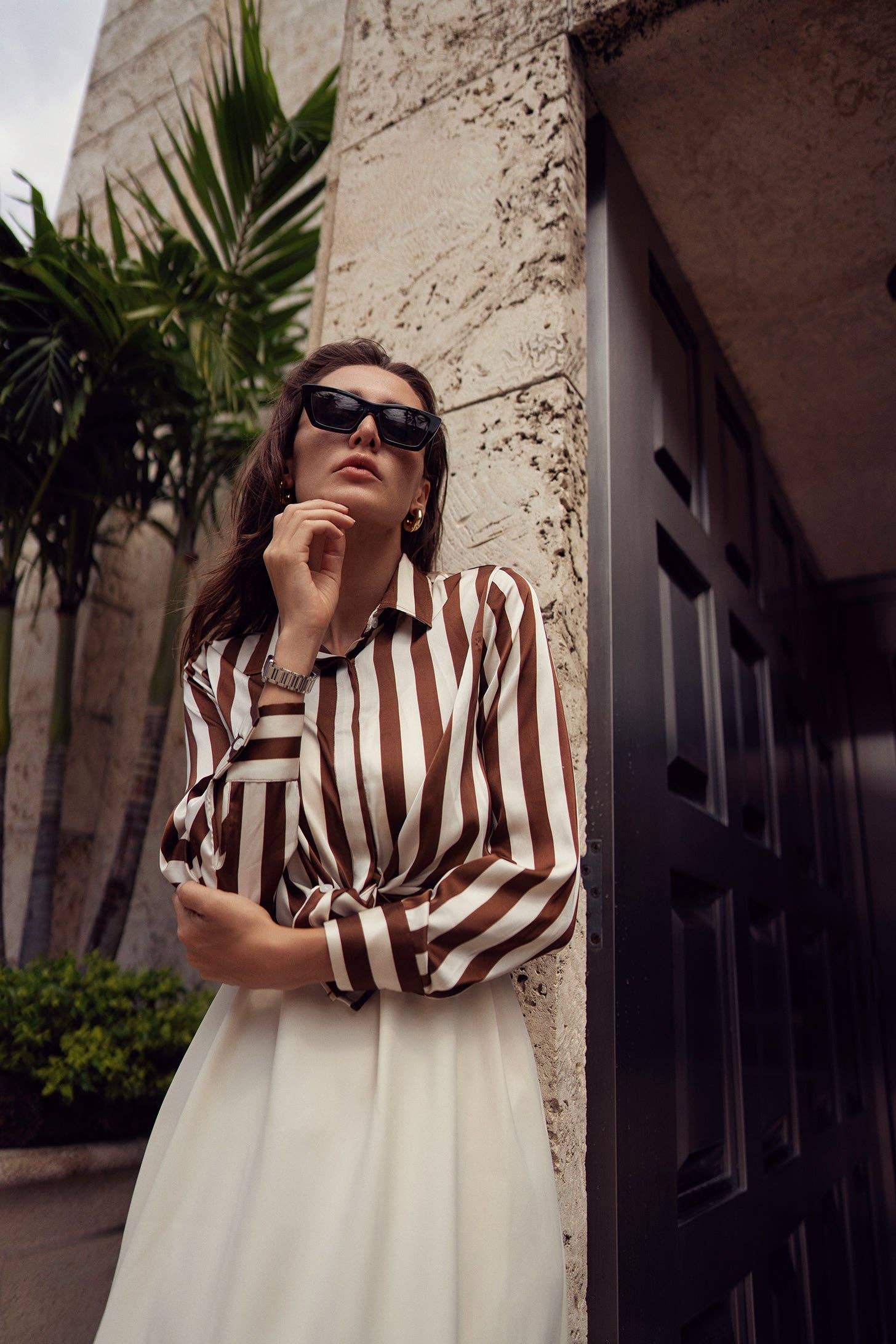 Profile NYC - Vendita all'ingrosso Camicetta - Donna - CAMICETTA SETOSA A RIGHE2