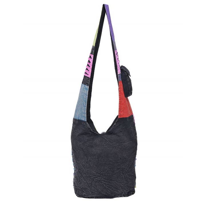 The Collection Royal / Royal Handicrafts – wholesale Crossbody bag – Women's – Candy Skull Patched Bohemian Hippie Boho Crossbody Hobo Bag