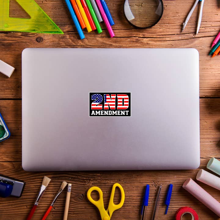 Jazzy Pop Stickers - Wholesale Sticker - Second amendment constitution freedom laminated sticker flag2