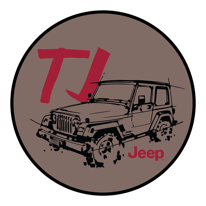 Sticker - Jeep® TJ - Round for wholesale by Detroit Shirt Co.