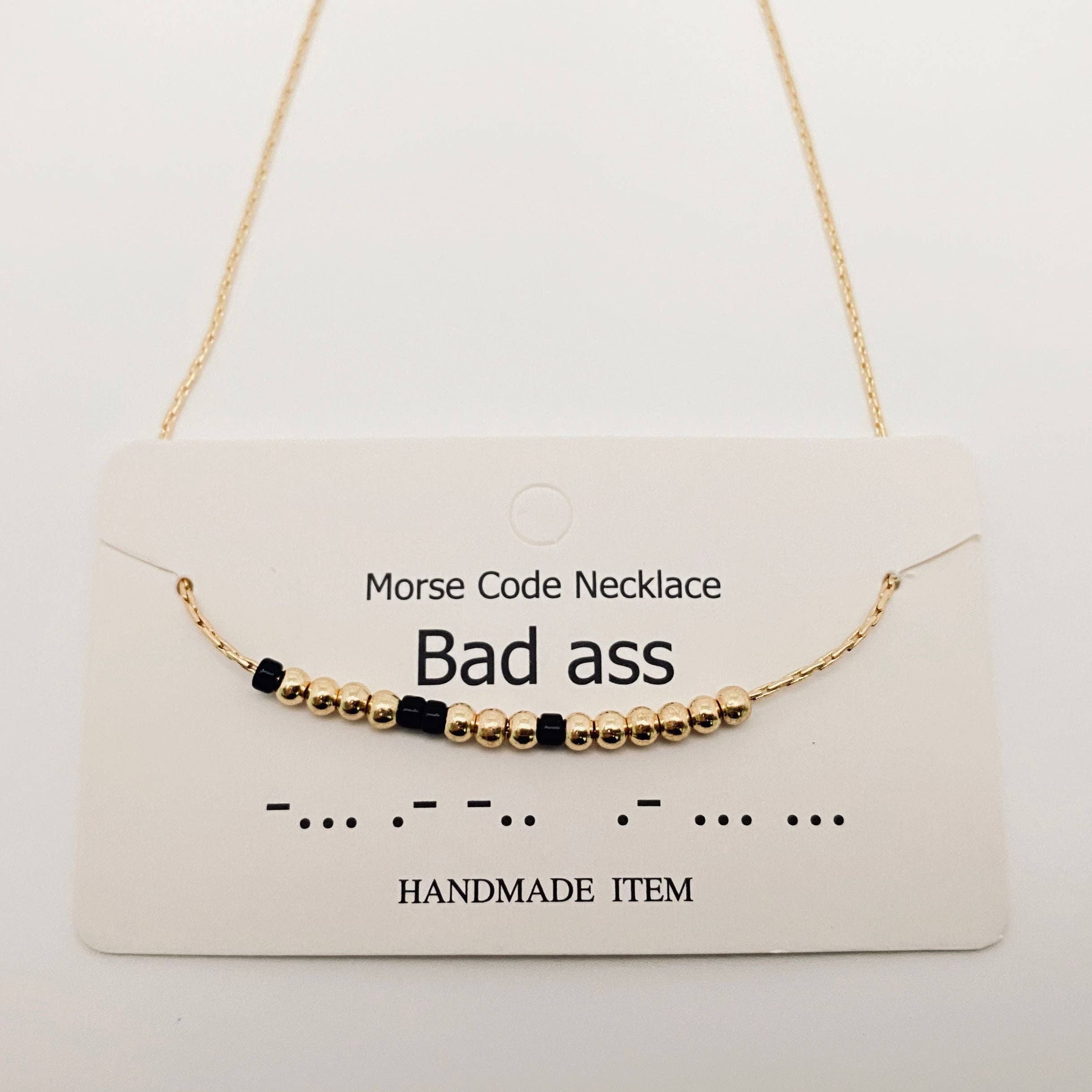 Mio Queena – wholesale Pendant/charm necklace – Personality Handmade Morse Code Necklace with Card19