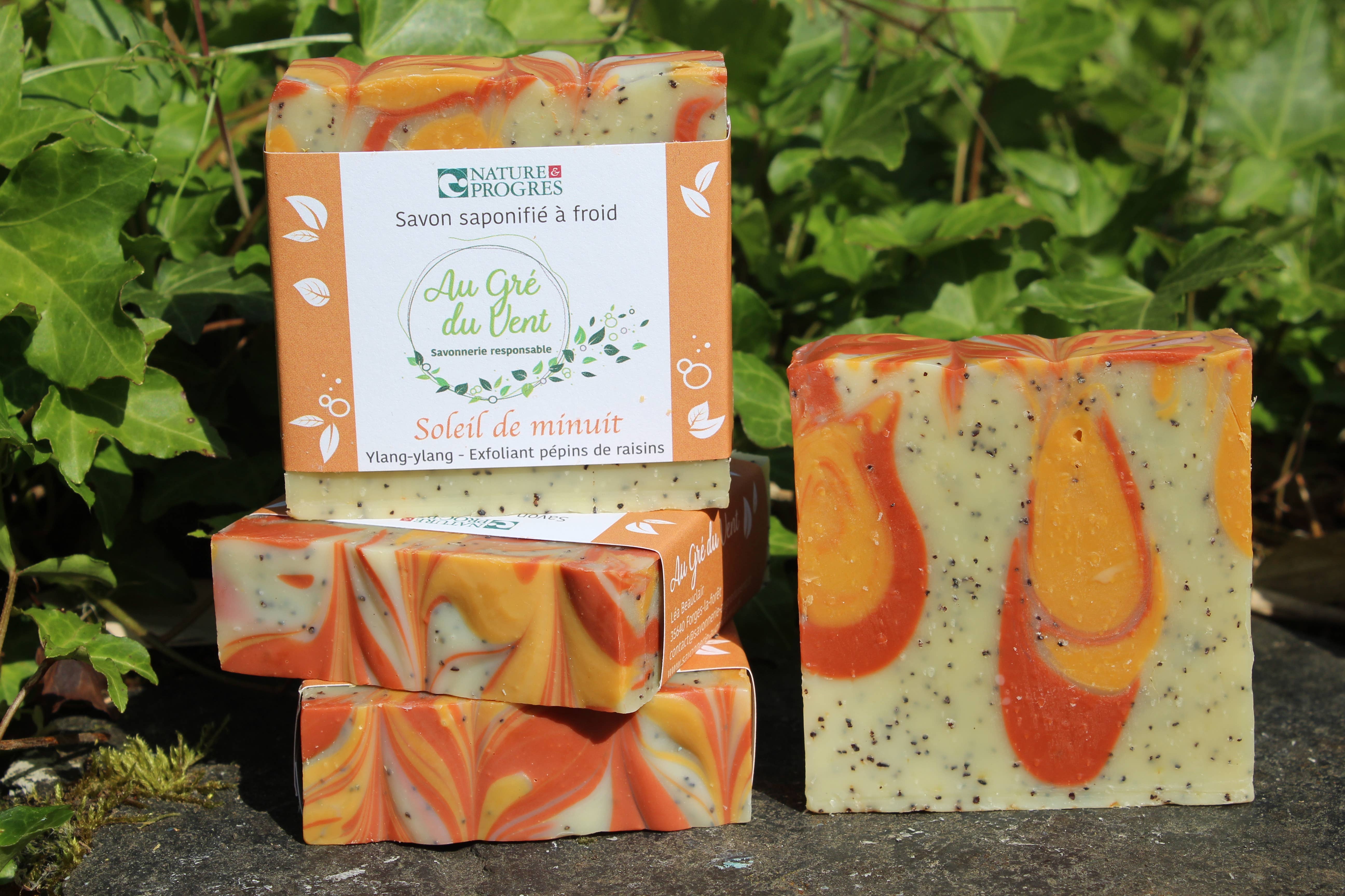 Savonnerie Au gré du vent - Vendita all'ingrosso Saponette - Sapone saponificato a freddo - Midnight Sun2