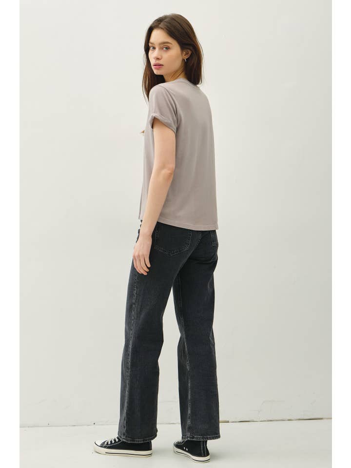 Be Cool - Wholesale T-Shirt - Women's - BOXY CUT TEE W/ ROLL SLEEVE16