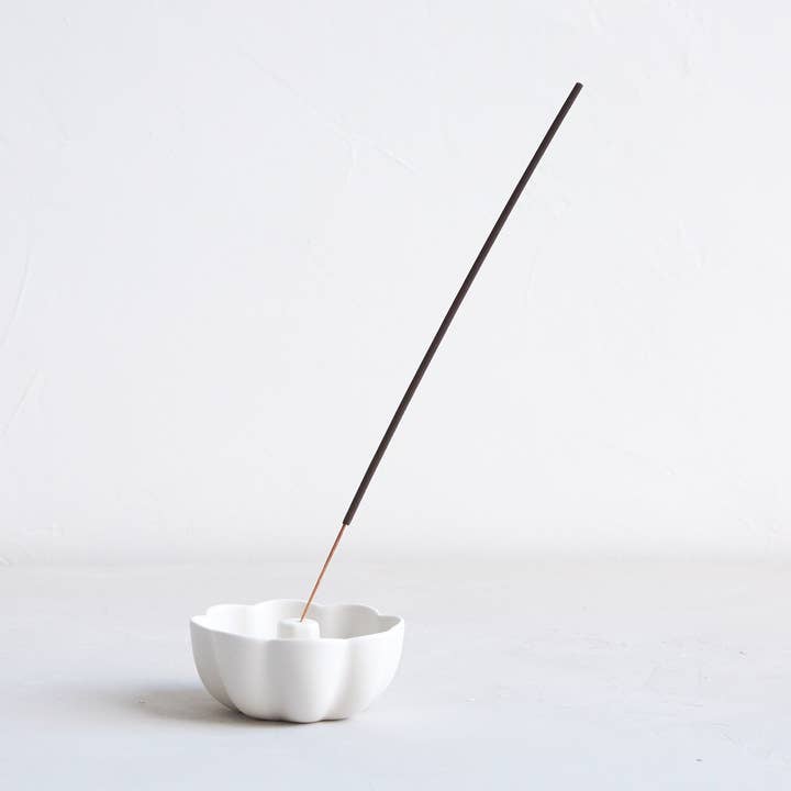 The Floral Society - Vente Porte-encens - Porte-encens Fleur en céramique0