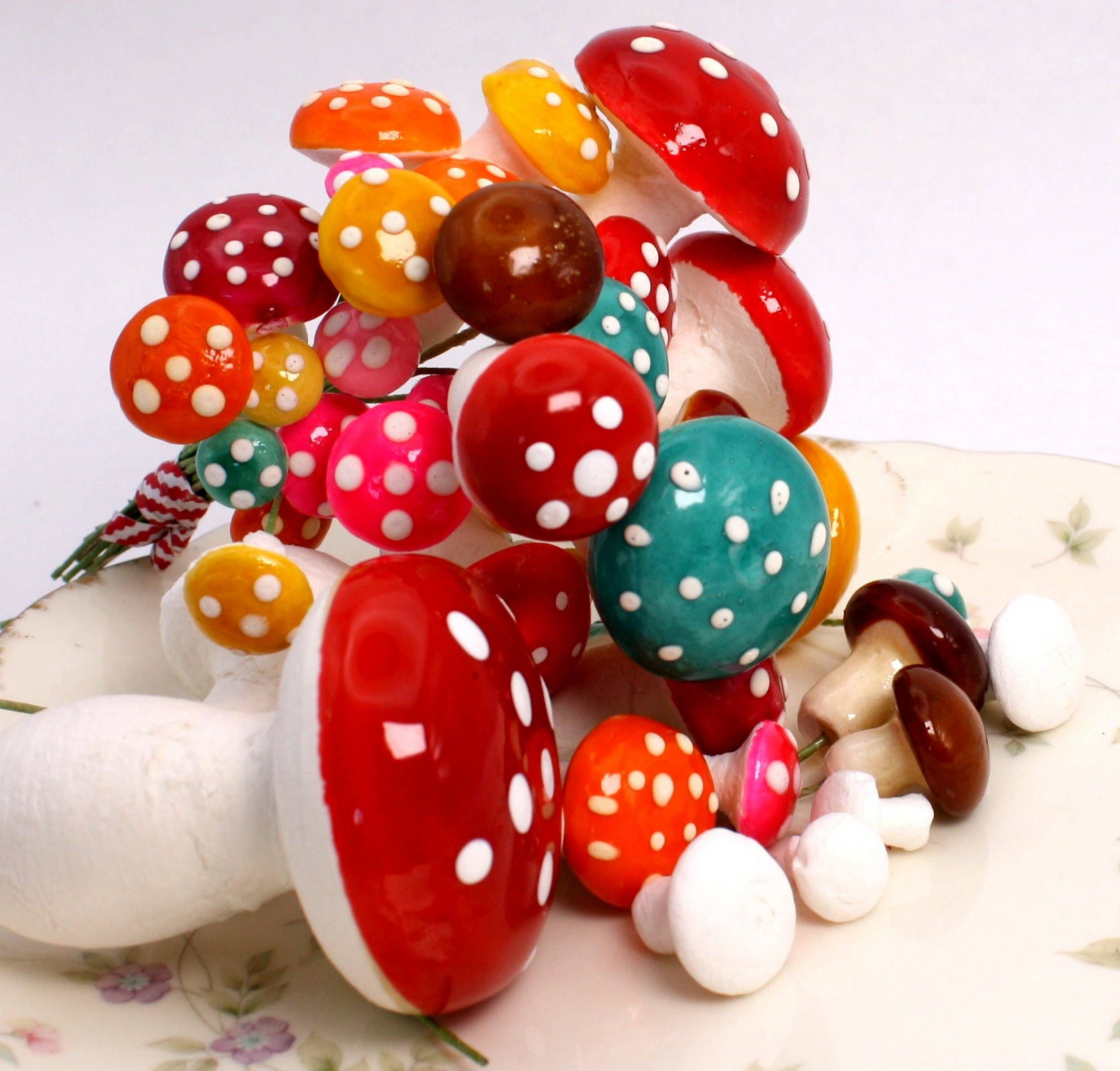 Meyer Imports - Wholesale Decorative Tabletop Object - Mushrooms - Spring Colors - 39 Piece Set! 218-01743