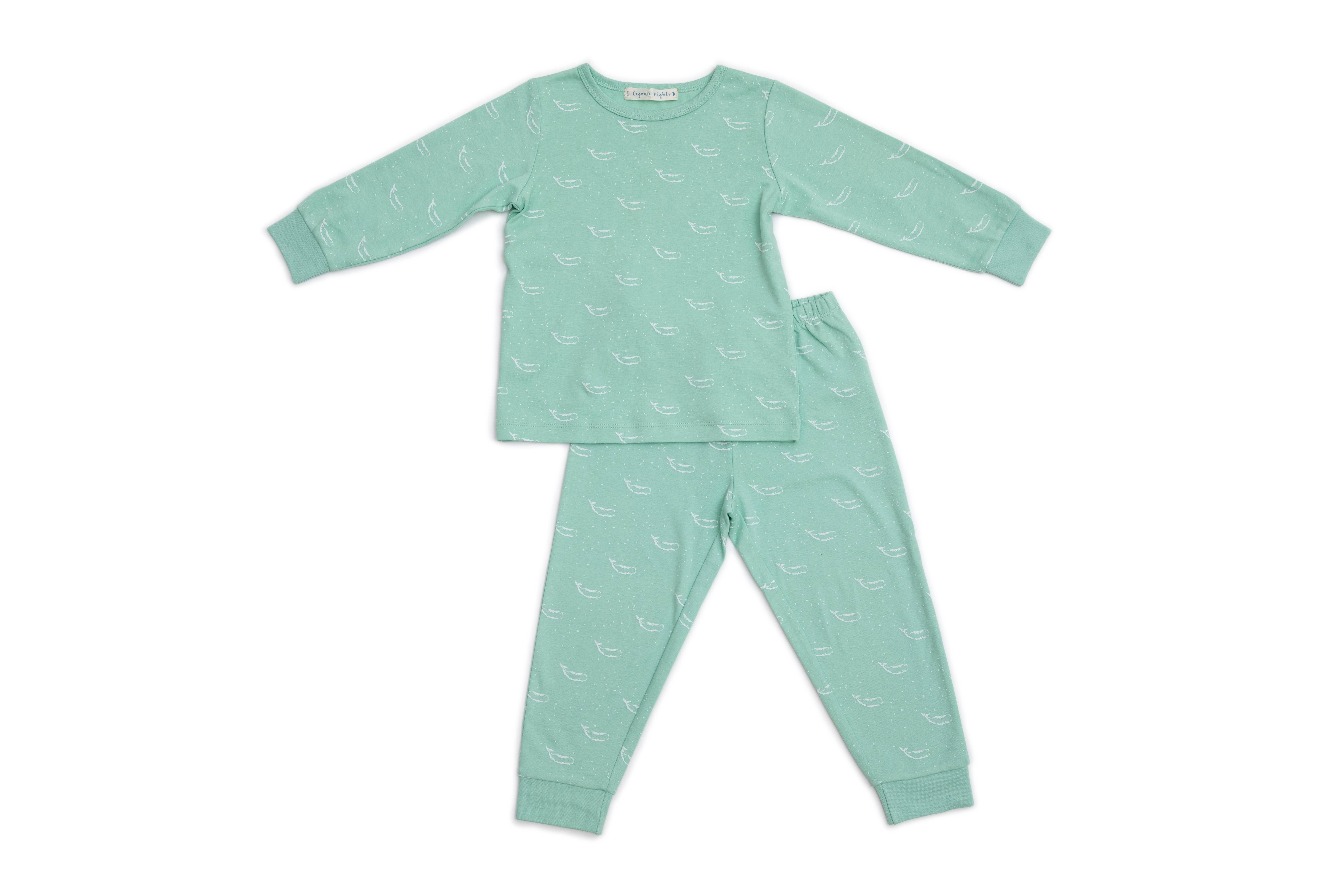 Organic Nights - Wholesale Sleepwear Set - Kids - Sage Green Pyjama Set0