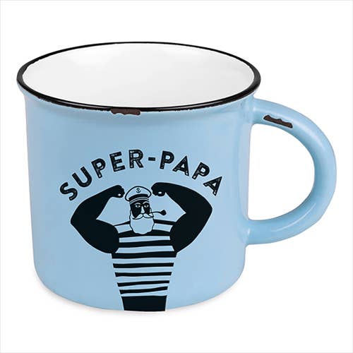 Tasse Vintage „Super-Papa“ für den Großhandel von Art Grafik