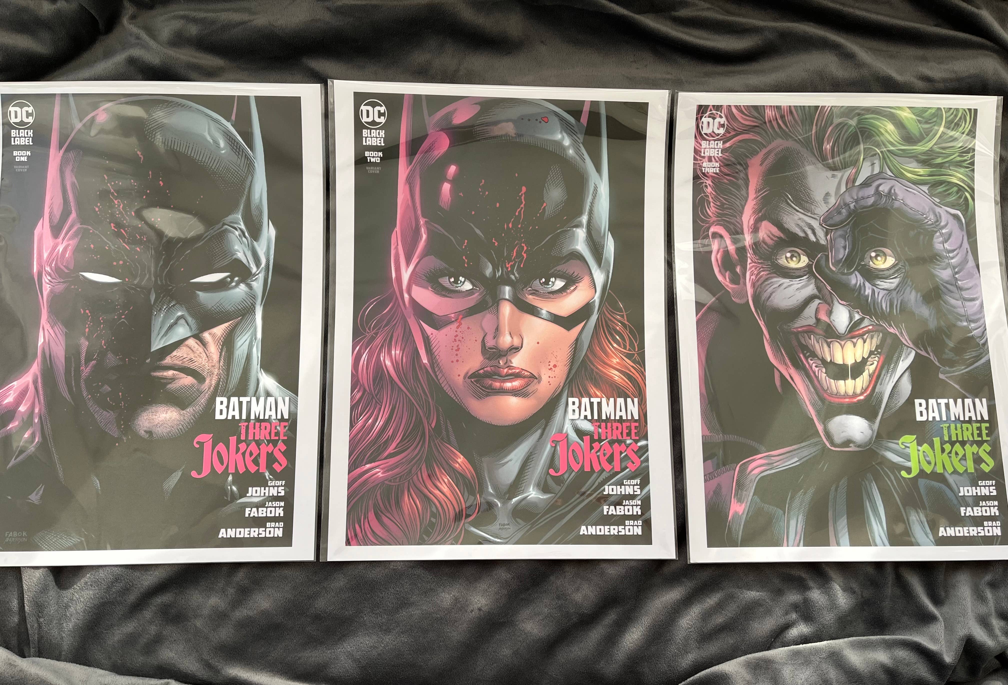 Billies Inks – Engroshandel Gallerivæg – Sæt med 3 Batman, Joker og Catwoman Black Label Print2