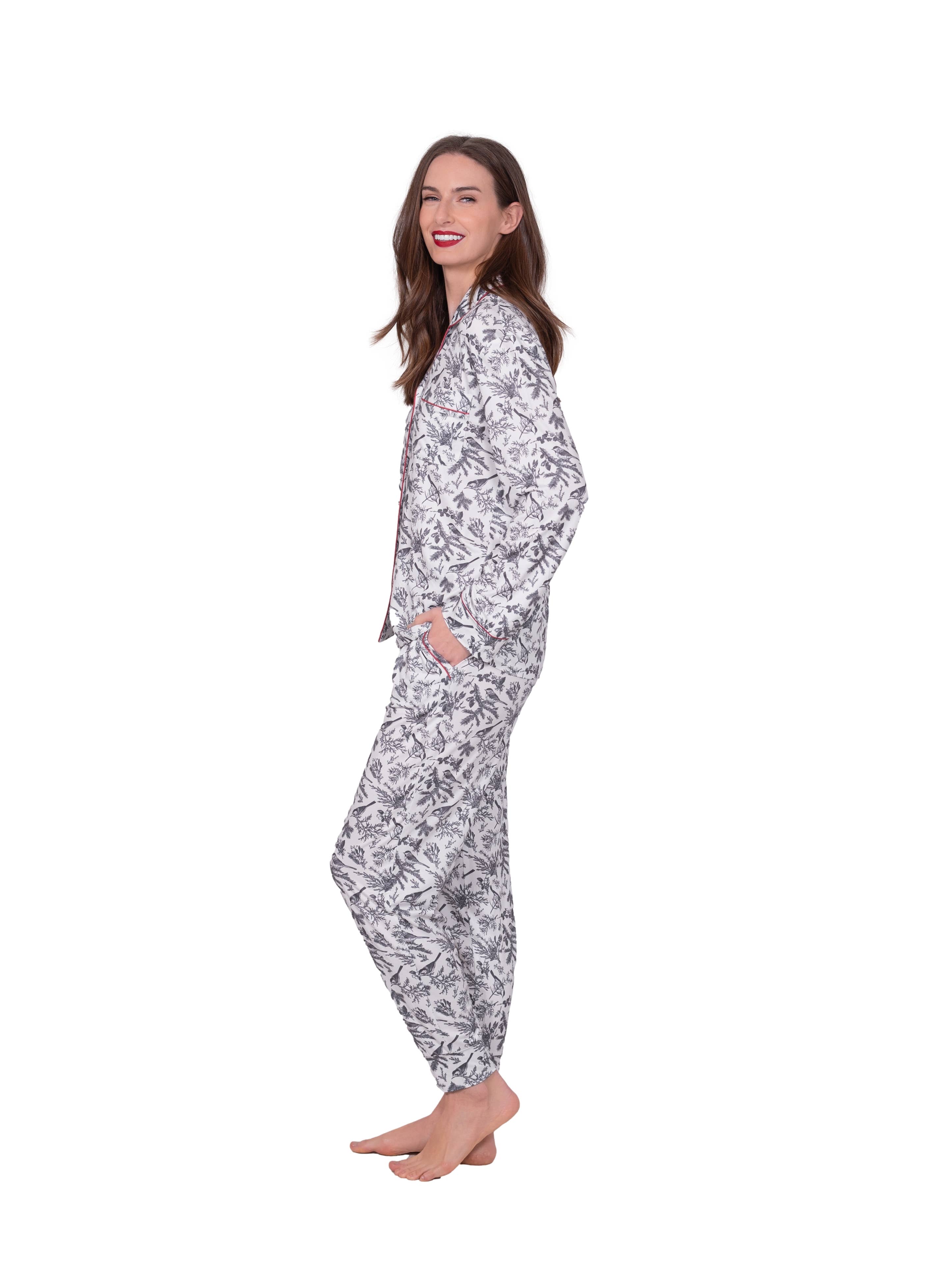 LATTELOVE - Wholesale Sleepwear Set - Women's - LS NOTCH COLLAR TOP & JOGGER PAJAMA GIFT SET21