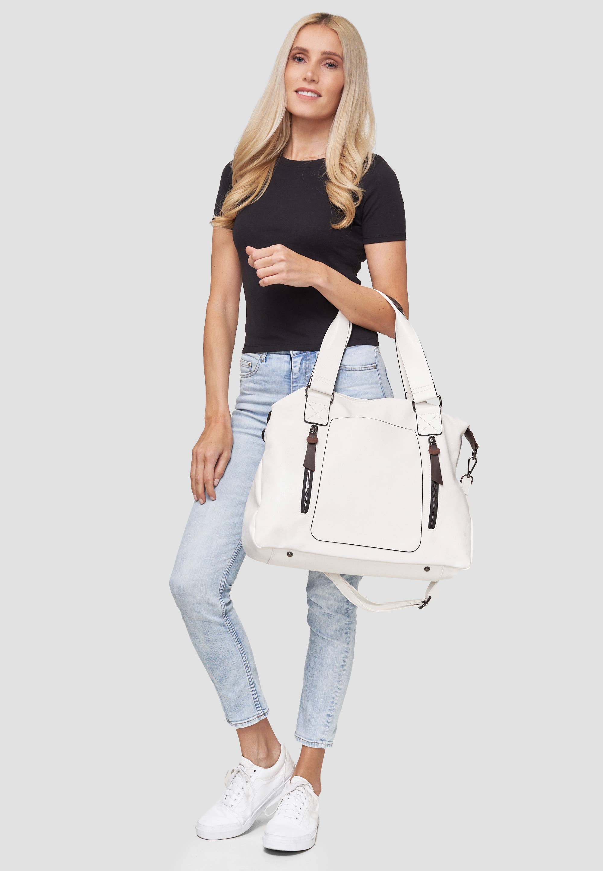 HJS - Wholesale Tote Bag - Women's - Shopper 'COLMA' - with many compartments and extra space5