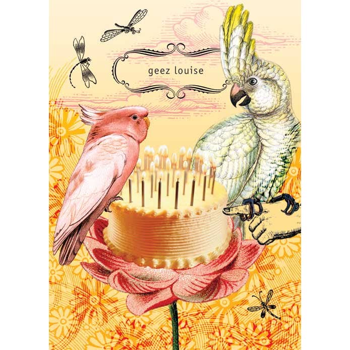 Geez Louise Greeting Card for wholesale by Potluck Press