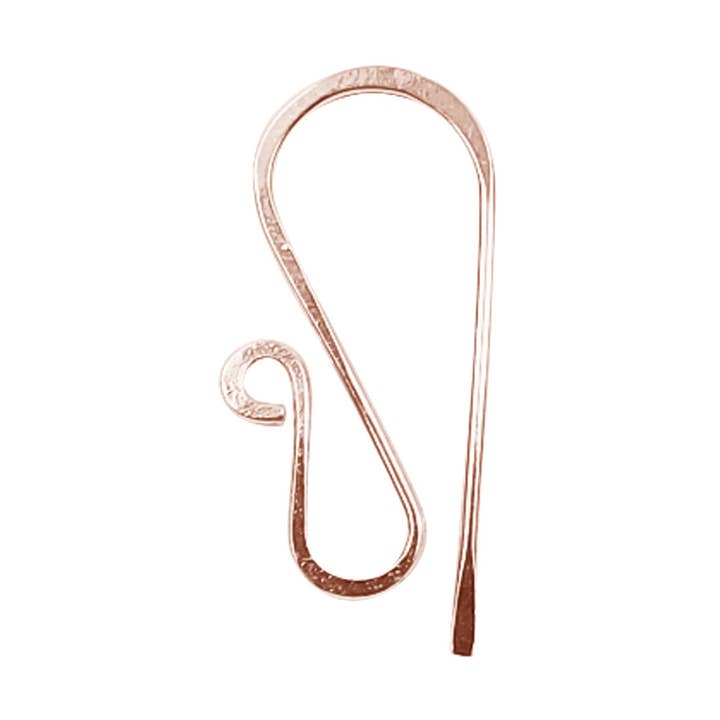 FRG-219 Rose Gold Overlay S-Hook Earwire For Jewelry Making – Handcrafted In India for wholesale by Bali Designs
