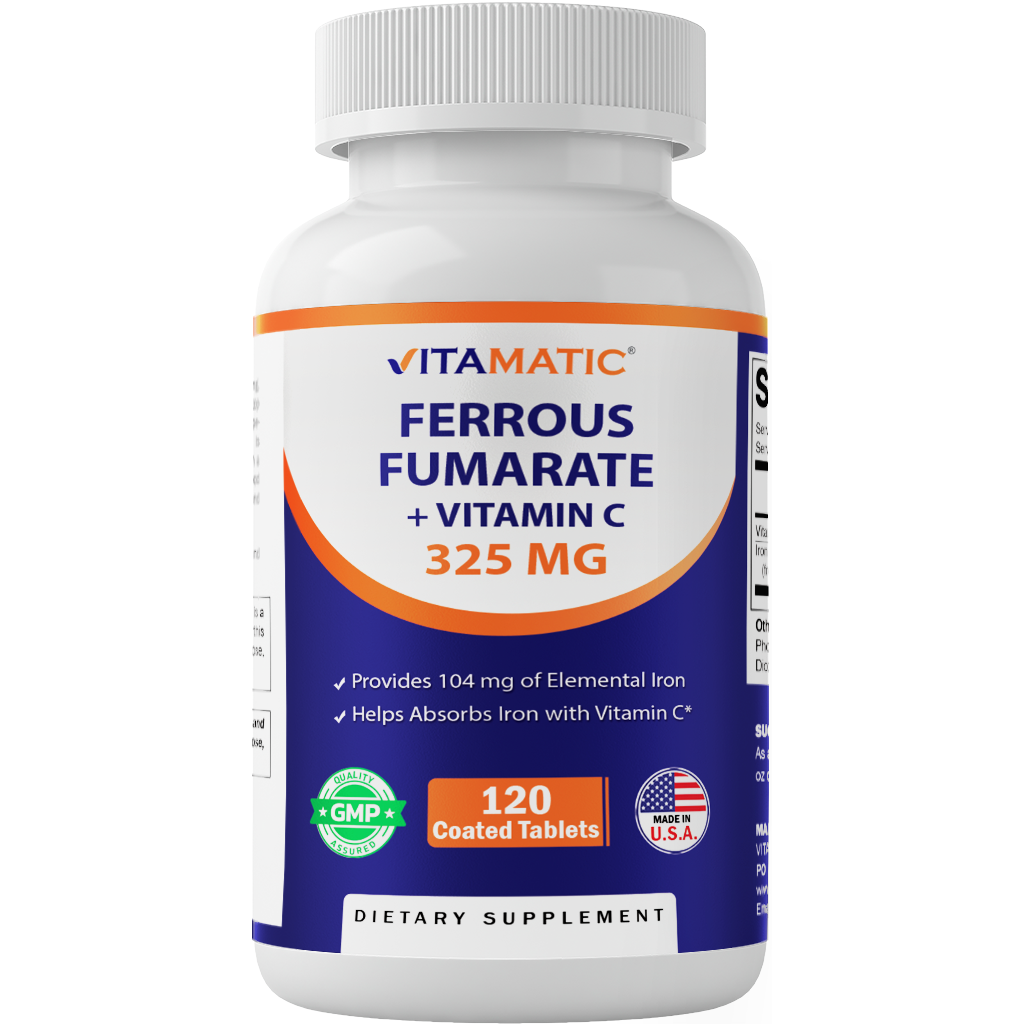 Vitamatic – wholesale Oral supplement/vitamin – Vitamatic Ferrous Fumarate 325 mg + Vit C 100 mg -120 tablet0