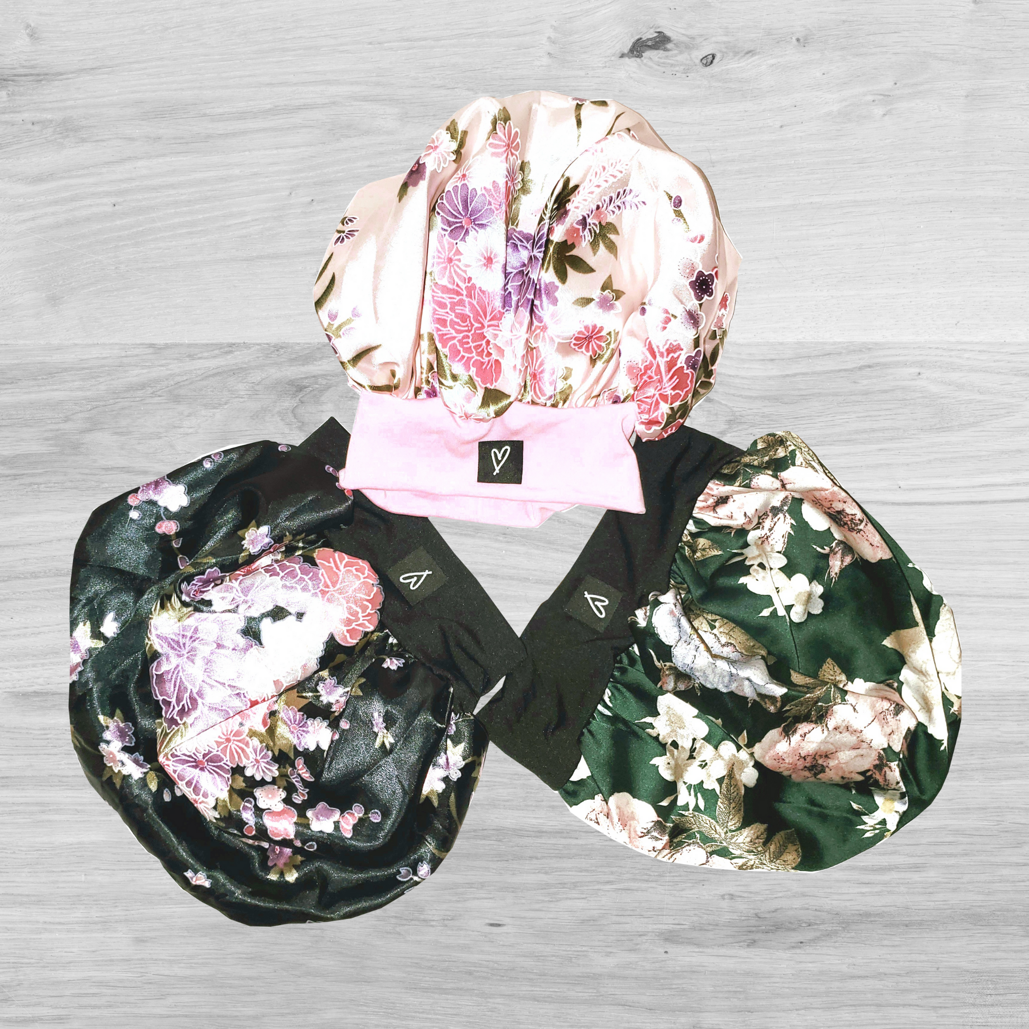 BlveOlive - Wholesale Sleep Cap / Bonnet - Women's - Satin Sleeping Bonnet | Luv Your Lox Sleep Cap | Pink Floral2