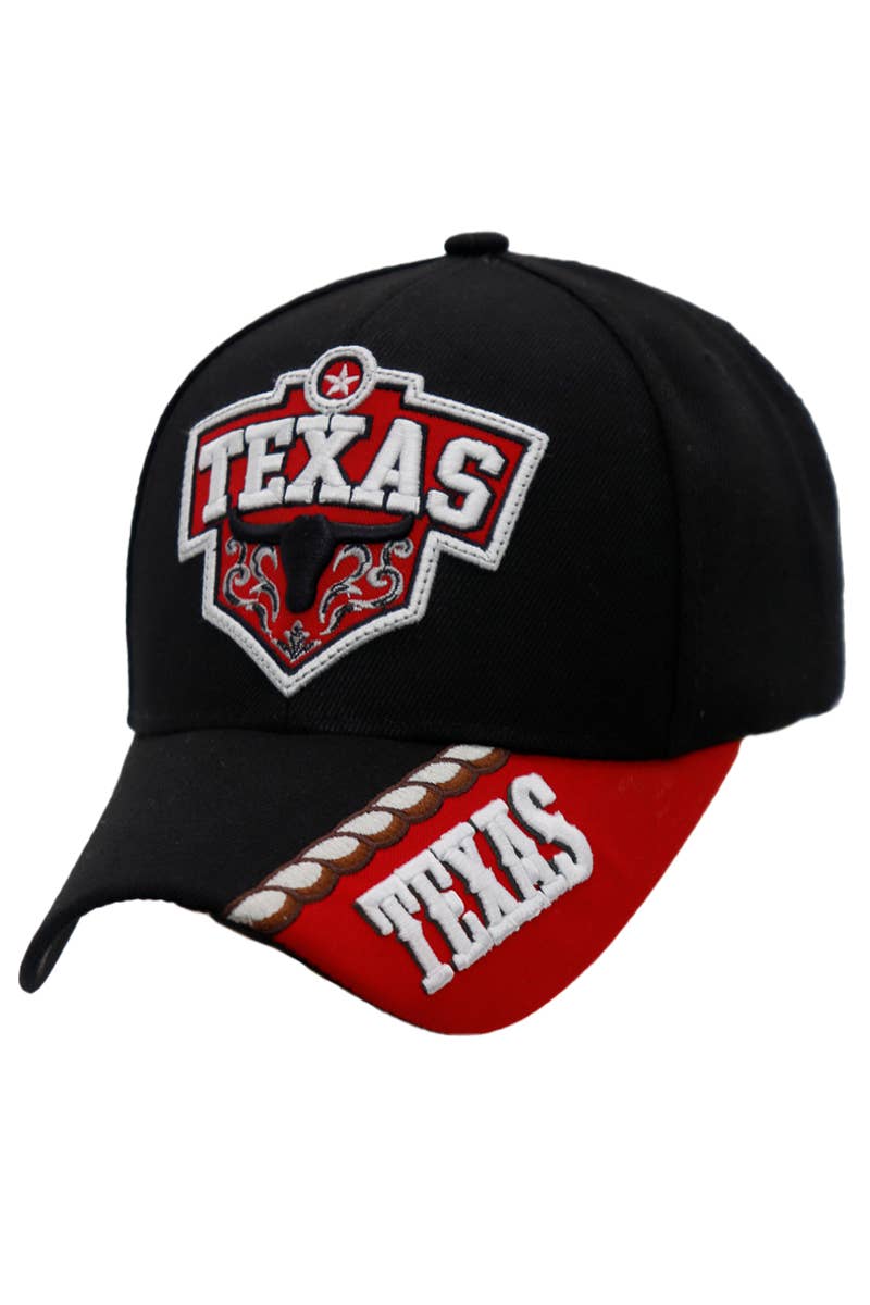 Cap Zone - Wholesale Baseball Cap - Unisex - Texas Longhorn Embroidered Twill Acrylic Baseball Cap0