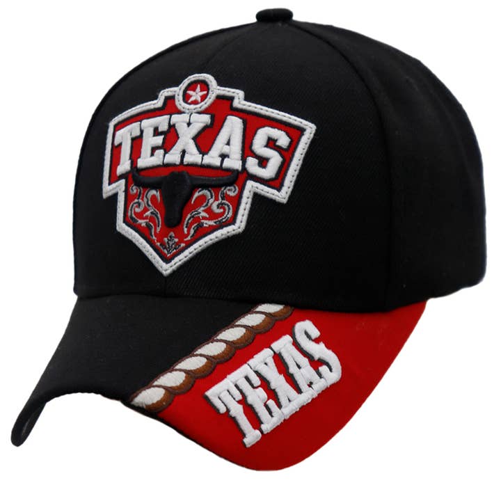 Cap Zone - Wholesale Baseball Cap - Unisex - Texas Longhorn Embroidered Twill Acrylic Baseball Cap