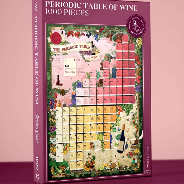 Water & Wines - Wholesale Puzzle - Adult - Wine Puzzle - Periodic Table of Wine0