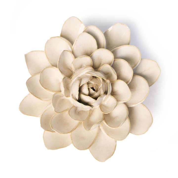 Ceramic Flower Wall Accessories Ivory Snowdrop for wholesale by Chive