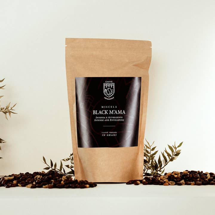Cafe srls - Wholesale Coffee Beans - BLACK M'AMA Classic Italian Espresso coffee beans 250g