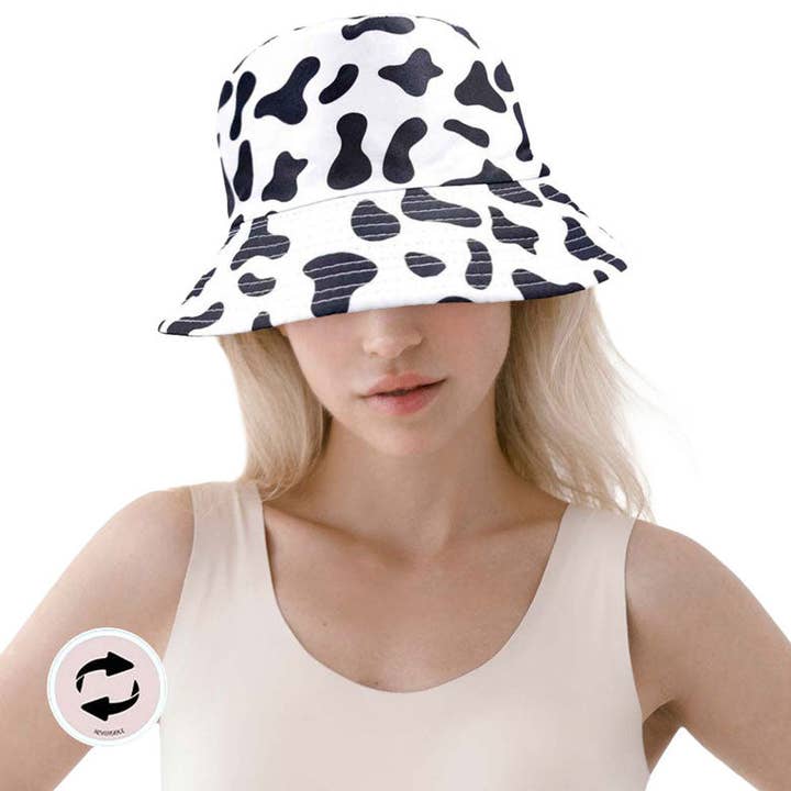 Cow Mønstret Vendbar Bucket for engroshandel hos Madeline Love