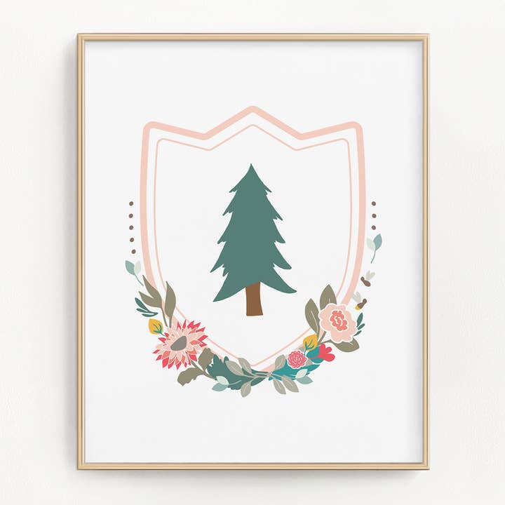 Impressão artística floral da floresta da aventura por atacado de Flip The Script Studios