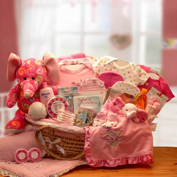 Precious Petals Deluxe Moses Carrier - Pink for wholesale by Gift Basket Drop Shipping